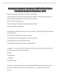 Emergency Medical Technician EMT B Final Exam Test Bank Study Set Questions 2022&sol;2023