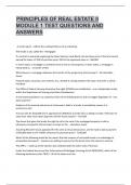 Principles of Real Estate II Module 1 Test
