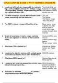CPLS COURSE EXAM 1 WITH VERFIED ANSWERS