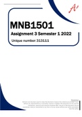 MNB1501 Assignment 3 Semester 1 2022
