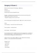 Surgery II Exam 1 With verified answers Graded A&plus;