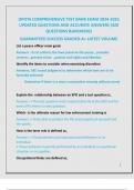 Exam &lpar;elaborations&rpar; OPOTA COMPREHENSIVE TEST BANK EXAM 2024-2025  latest volume best for exam preparation 
