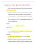 NR 602 FINAL EXAM &ndash; QUESTION AND ANSWERS