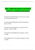 2024 - NAMS Menopause Certification Study Set &ndash; questions and answers