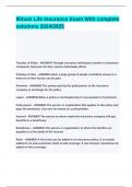 Illinois Life Insurance Exam With complete solutions 2024&lowbar;2025