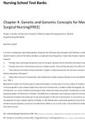 Chapter 4: Genetic and Genomic Concepts for Medical-Surgical Nursing(FREE) | Nursing School Test Bank 2022(questions and answers)