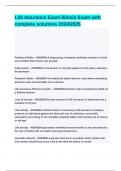 Life Insurance Exam-Illinois Exam with complete solutions 2024&lowbar;2025&period;