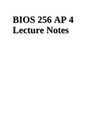 BIOS 256 AP 4  BIOS 256 AP 4  Lecture Notes Lecture Notes