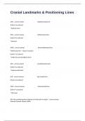 Cranial Landmarks & Positioning Lines  Actual Questions And Correct Detailed Verified Answers Graded A&plus;&period;