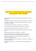  ESCO Air Conditioning Exam Questions And Answers 100&percnt; Verified&period;