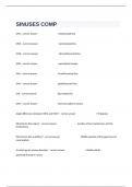 SINUSES COMP Actual  Practice Exam Questions With Correct Answers&period;