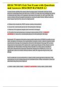 HESI 799 RN Exit Test Exam with Questions and Answers 2024&sol;2025 RANKED A&plus; 