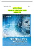 Solution Manual  Federal Tax Research 12th Edition  Sawyers&comma; Gill 