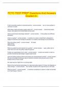   FCTC TEST PREP Questions And Answers Graded A&plus;&period;