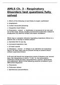 AMLS Ch&period; 3 - Respiratory Disorders test questions fully solved