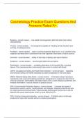   Cosmetology Practice Exam Questions And Answers Rated A&plus;&period;