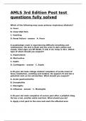 AMLS 3rd Edition Post test questions fully solved&period;
