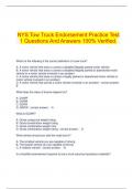  NYS Tow Truck Endorsement Practice Test 1 Questions And Answers 100&percnt; Verified&period;