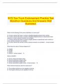   NYS Tow Truck Endorsement Practice Test Marathon Questions And Answers Well Illustrated&period;