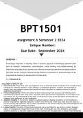 BPT1501 Assignment 6 &lpar;ANSWERS&rpar; Semester 2 2024 - DISTINCTION GUARANTEED&period;
