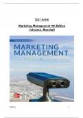 TEST BANK  Marketing Management 4th Edition  Johnston&comma; Marshall 