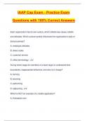 IAAP Cap Exam - Practice Exam Questions with 100&percnt; Correct Answers