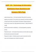 IAAP - D3 - Technology & Information Distribution Exam Questions and Answers 100&percnt; Pass