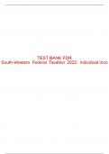 Test Bank For South-Western Federal Taxation 2022&colon; Individual Income Taxes - 45th - 2022 All Chapters - 9780357519073
