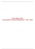 Test Bank For Intermediate Financial Management - 14th - 2022 All Chapters - 9780357516669