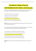 Chamberlain College of Nursing   HESI PHARMACOLOGY EXAM | with Rationales