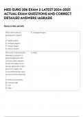 MED SURG 206 EXAM 2 LATEST 2024-2025 ACTUAL EXAM QUESTIONS AND CORRECT DETAILED ANSWERS &vert;AGRADE