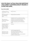 MCN 374 EXAM 1 ACTUAL EXAM 180 QUESTIONS AND CORRECT ANSWERS&vert;ALREADY GRADED A&plus;&lpar;LATEST 2024-2025&rpar;