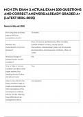 MCN 374 EXAM 2 ACTUAL EXAM 200 QUESTIONS AND CORRECT ANSWERS&vert;ALREADY GRADED A&plus;&lpar;LATEST 2024-2025&rpar;