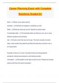 Career Planning Exam with Complete Solutions Graded A&plus;