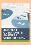 AMS TEST QUESTIONS & ANSWERS VERIFIED 100&percnt; CORRECT&excl;&excl;