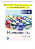 TEST BANK FOR MICROECONOMICS 7TH EDITION By jeffrey M&period; Perloff - ComPlete All Chapters &lpar;VERIFIED&rpar;