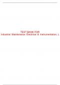 Test Bank for Industrial Maintenance Electrical & Instrumentation&comma; Level 1 3rd Edition