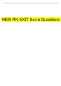 HESI RN EXIT EXAM QUESTIONS