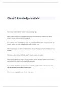 Class D knowledge Test Questions and Answers -MN