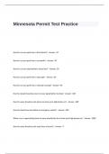 Minnesota Permit Test Practice Questions and Answers