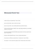 Minnesota Permit Test Questions and Answers