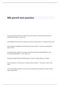MN permit Test Practice Questions and Correct Answers