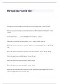 Minnesota Permit Test Questions and Answers