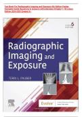 Test Bank For Radiographic Imaging and Exposure 6th Edition Fauber Complete Guide Questions & Answers with  rationales &lpar;Chapter 1-10&rpar; Latest Edition 2024-2025 Graded A&plus;