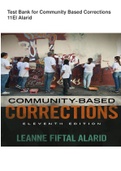 Test Bank for Community Based Corrections