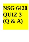 NSG 6420 QUIZ 3 (Q & A)