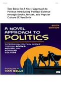 Test Bank for A Novel Approach to Politics Introducing Political Science through Books, Movies, and Popular