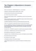 Tax Chapters 1-6Questions & Answers Correct&excl;&excl;&excl;