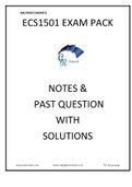 ECS1501 EXAM PACK NOTES & PAST QUESTION WITH SOLUTIONS