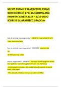 NR 325 EXAM 2 EXAM&lpar;ACTUAL EXAM&rpar; WITH CORRECT 170&plus; QUESTIONS AND ANSWERS LATEST 2024 &ndash; 2025 GOOD SCORE IS GUARANTEED GRADE A&plus;       